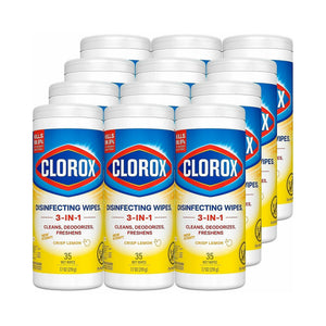 CLOROX DISINF. WIPES 9.1OZ CRISP LEMON - 044600015941