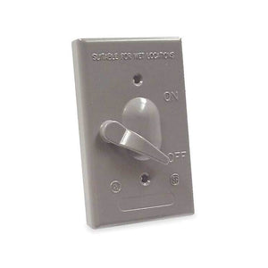 SWITCH 1GANG 125V 15AMP WEATHERPROOF W/LEVER GREY - 050169512104