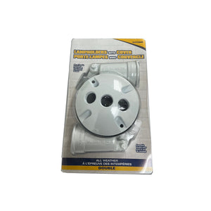 LAMPHOLDER KIT WEATHERPROOF DOUBLE WHITE - 066364430402