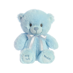 STUFF TOY 12" MY FIRST TEDDY BLUE - 092943230606