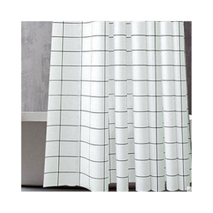 JH SHOWER CURTAIN POLYESTER WHITE WITH GRID LINE 150X180CM(59"X70-7/8") - 4897047303852
