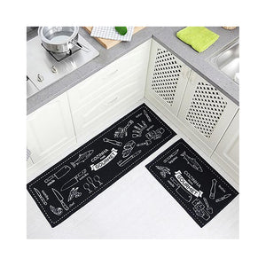 KITCHEN RUGS 2PC THICK POLYESTER ANTI-SLIP PATTERN 5 - 4897047310003