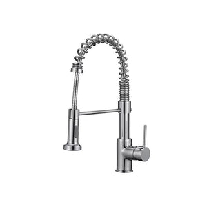 KITCHEN FAUCET SINGLE HANDLE PULL-DOWN SPRAYER CHROME PLATED BRASS CUPC - 4897047350306