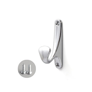 DECORATIVE CURTAIN DRAPERY HOLDBACK WALL MOUNTED HOOK FOR WINDOW CHROME PLATED PK1 - 4897047386565