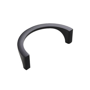 CABINET PULL MODERN OFFSET HALF-RING SHAPED MATT BLACK 96MM PK1 - 4897047386916