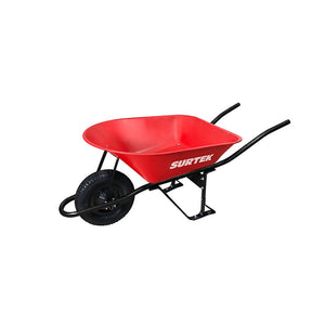 WHEELBARROW METAL W/METAL FRAME 6 Ft3 PNEUMATIC 4PLY RIM - 660731310863