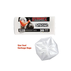 GARBAGE BAGS 24X36 FROSTED MEDIUM STURDY - 672663003157