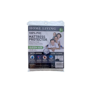 MATTRESS COVER WITH ZIPPER 1PC PVC QUEEN - 7450014258479
