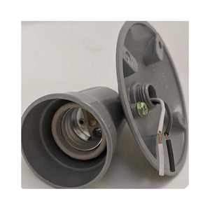 SOCKET E27 W/PLATE GRAY OUTSIDE - 7453001126638