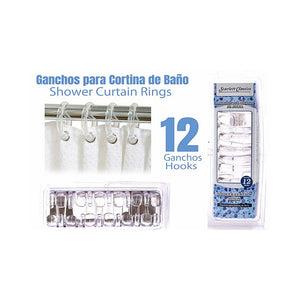 PLASTIC SHOWER CURTAIN HOOKS - 7453108020518