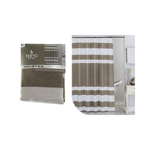 SHOWER CURTAIN 180*180 M-HOUSTON-WHITE-BURGUNDY - 7453126227715
