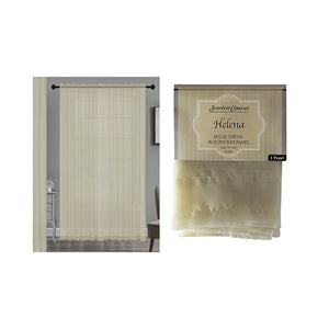 CURTAIN W/ROD POCKET 52X84 HELENA IVORY - 7453126239954