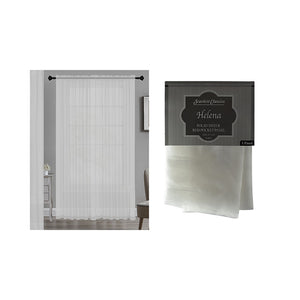CURTAIN W/ROD POCKET 52X84 HELENA WHITE - 7453126240004
