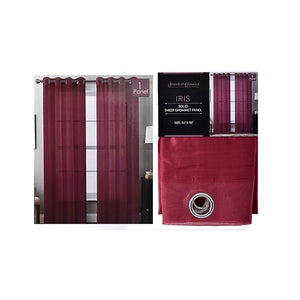 CURTAIN W/GROMMETS 52X84 IRIS BURGUNDY - 7453126240134