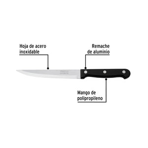 STEAK KNIFE 5" PLASTIC HANDLE #23093 - 7506240624073