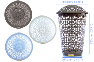 LAUNDRY BASKET W/COVER - 825419121616