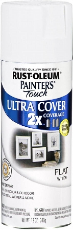 RUSTOLEUM FL. WHITE 12OZ SPRAY PAINT - 020066187804