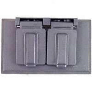 DUPLEX RECEPTACLE 2 SELF CLOSING LID GRAY - 032664120107