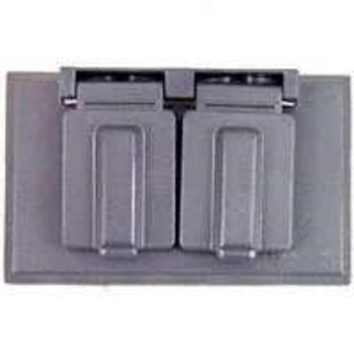 DUPLEX RECEPTACLE 2 SELF CLOSING LID GRAY - 032664120107