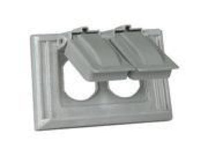 COVER WP DUPLEX GREY 1GANG PLASTIC 5555 - 032664126109