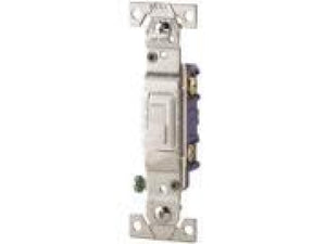 TOGGLE SWITCH 15AMP SINGLE WHITE - 032664149009