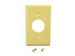 RECEPTACLE WALL PLATE SGL IVORY - 032664155109
