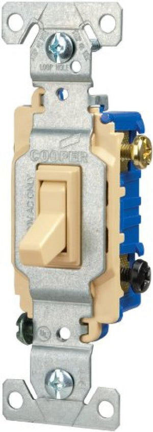 TOGGLE SWITCH 15AMP 3WAY IVORY - 032664309007