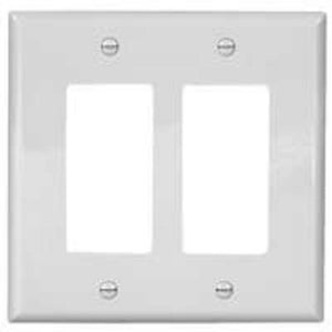 DECOR WALL PLATE 2 GANG WHITE - 032664318207