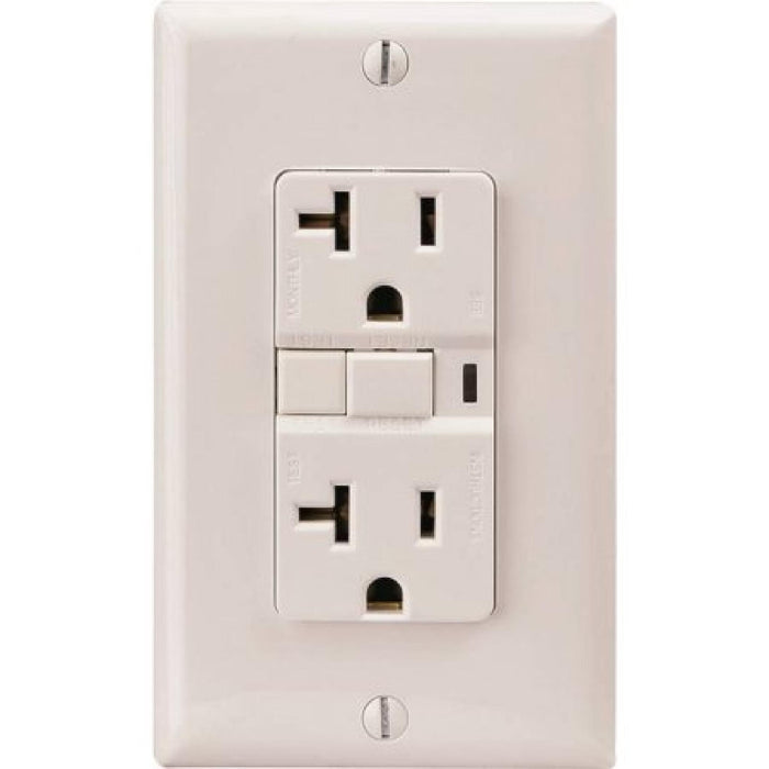 GFCI PLUG 20AMP WHITE - 032664657870