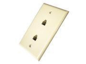 DUAL JACK WALL PLATE WHITE #TS-113 - 039612103311