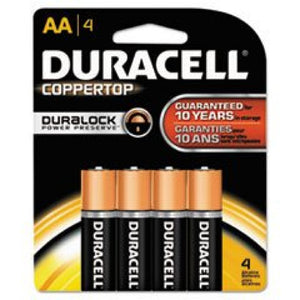 DURACELL AA 4 ALKALINE BATTERY - 041333415017