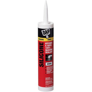KITCHEN AND BATH SILICONE WHITE 10.10OZ (SILICONE MAX) - 070798086401