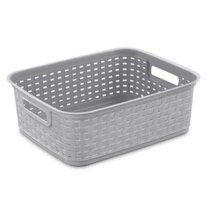 BASKET SHORT WEAVE GREY - 073149096401
