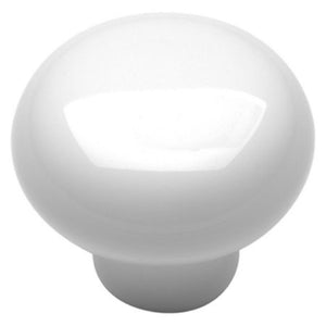 KNOB WHITE CERAMIC - 078555563042