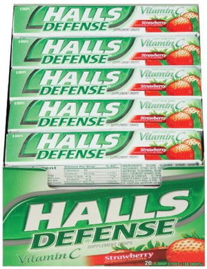 HALLS DEFENSE STRAWBERRY 20PCS - 312546623491