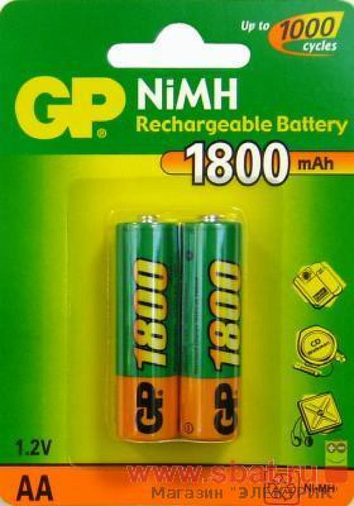 GP RECHARGEABLE BATTER 1800 AA - 4891199031205