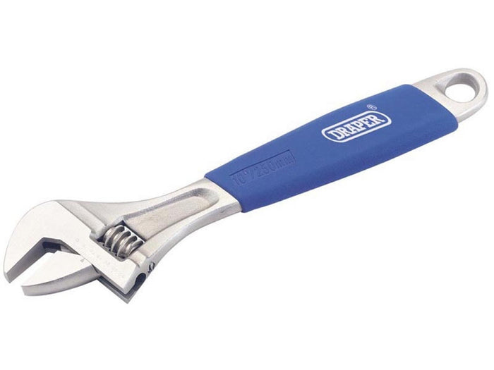 10" CHROME-PLATED ADJUSTABLE WRENCH WITH GRIP - 5010559886036