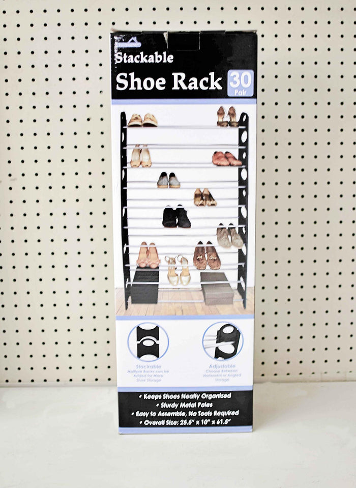 SHOE RACK STACKABLE 30PAIRS - 687929011302