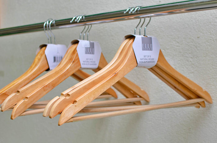 HANGERS WOOD NON-SLIP 3PK - 687929330311
