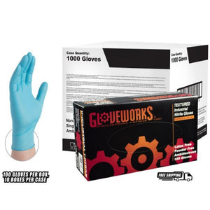 INPF46100 GLOVE NITR PF LG BLUE 50PRS - 697383701237