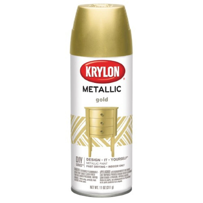 SPRAY PAINT GOLD METALLIC BRILLIANT 12OZ - 724504017066