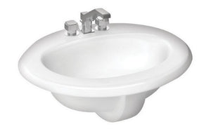 SINK OVAL WHITE DROP IN 4" LAVATORY - 7500051057815
