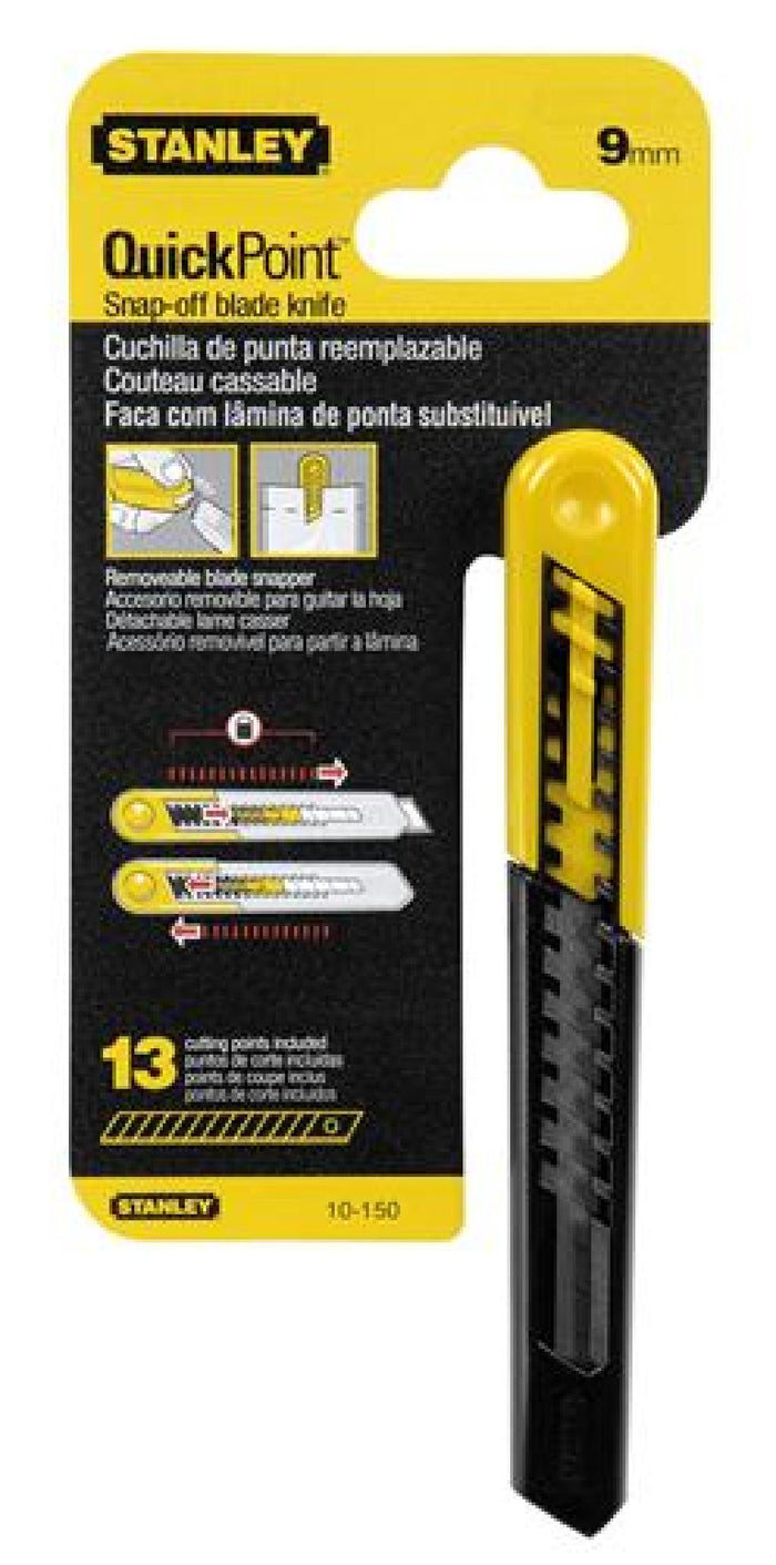 SNAP OFF KNIFE 9MM BLADE  METALLIC - 7501290823148