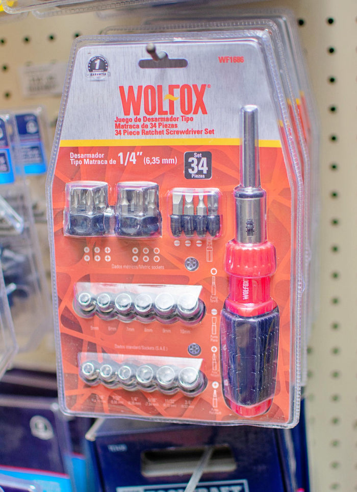 RATCHET SCREWDRIVER SET 34PCS - 7501892816562