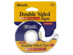 TAPE DOUBLE SIDED 3/4"X500 CLEAR #930 BAZIC - 764608009307
