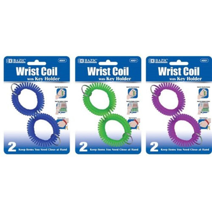 WRIST COIL W/KEY HOLDER #4001 BAZIC - 764608040010