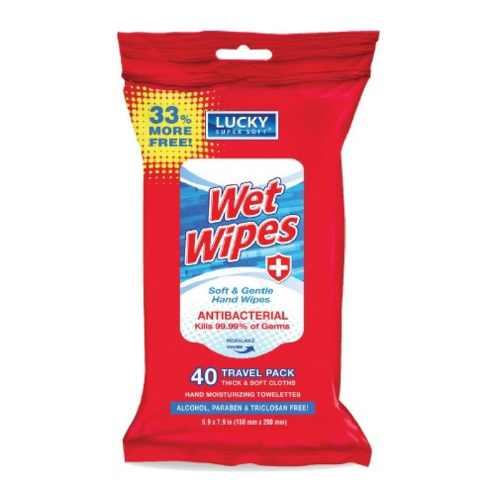 WET WIPES ANTIBACTERIAL LUCKY - 808829043136