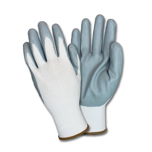 GLOVES NITRILE DIPPED NYLON MEDIUM - NF300-8
