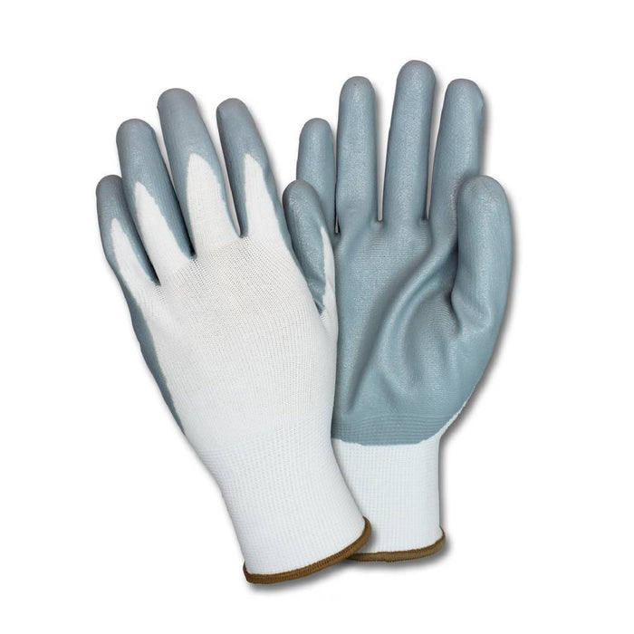 GLOVES NITRILE DIPPED NYLON MEDIUM - NF300-8