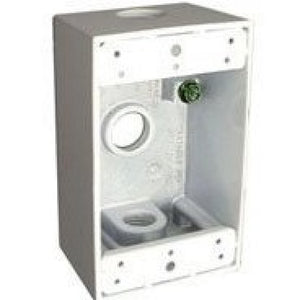 J1105-3W WHITE 4X2 WP BOX - SE004